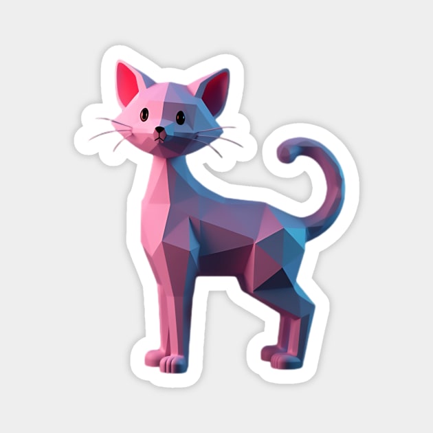 Cute Cat VR 3D Magnet by animegirlnft