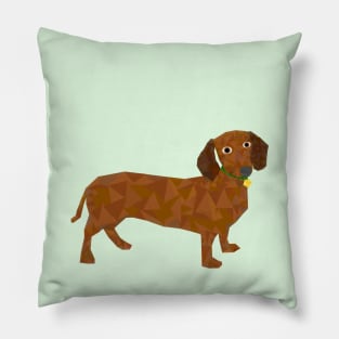 Geometric Sausage Dog Pillow