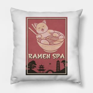 Vintage Cat in Ramen Spa Pillow