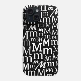 M - Typography (White) Phone Case