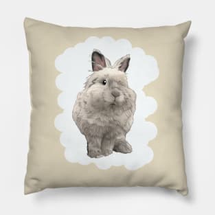 Cloud Rabbit White Lion Head _ Bunniesmee Pillow