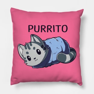 Purrito - Cute Cat Lover Quote Animal Lover Pillow
