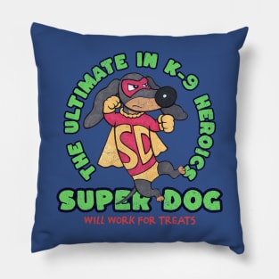 Funny Cute Super Hero Doxie Dachshund Dog Pillow