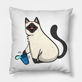 Water Spiller Cat - Siamese Pillow