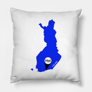 Hel Helsinki Finland map Pillow