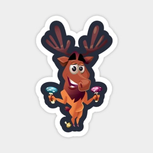 Psychedelic Elk Magnet