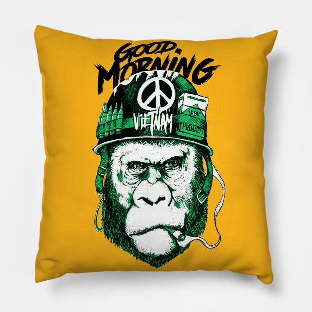 Vietnam Ape War Pillow by primate