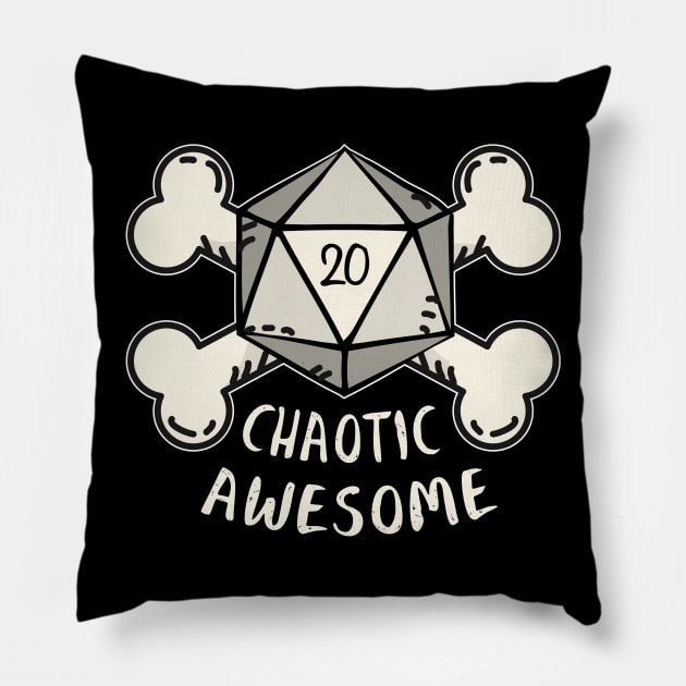 Chaotic Awesome RPG Alignment Skull Dice Pillow by Shadowisper