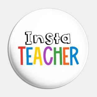 Rainbow Insta Teacher Pin