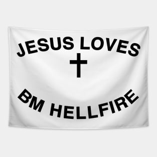 black midi jesus loves bm Tapestry