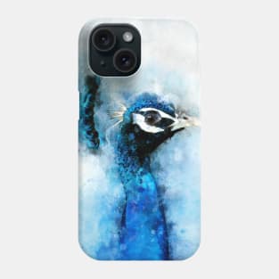 Dramabite Watercolor peacock bird artsy artistic painting wildlife Phone Case