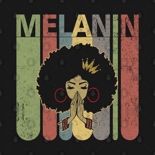 Melanin Graphic T-Shirt Afro Woman by Otis Patrick