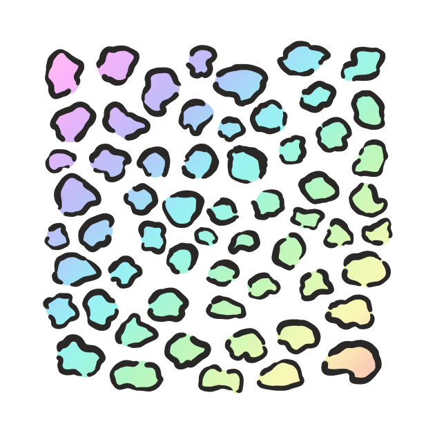 Pastel Rainbow Leopard Pattern by BiscuitSnack