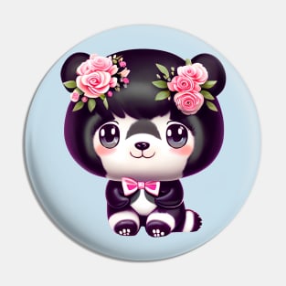 Cute kawaii panda bear Pin