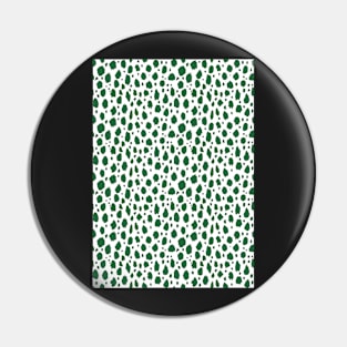 White and Green Spot Dalmatian Pattern Pin