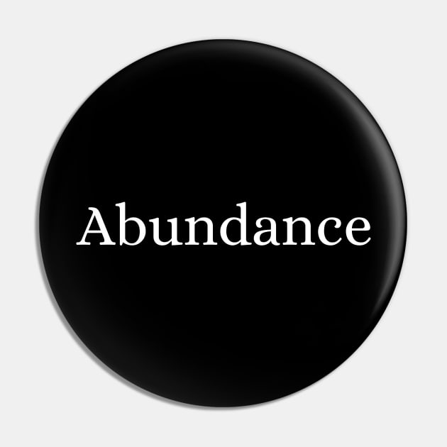 Abundance Pin by Des