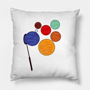 Soap planets Bubbles Pillow