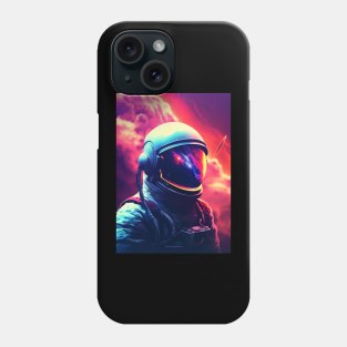 Neon Astronaut Space Galaxy Phone Case