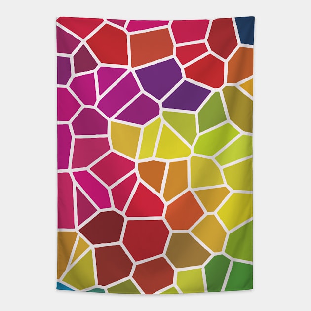 Colorful Rock Pattern Tapestry by Faishal Wira