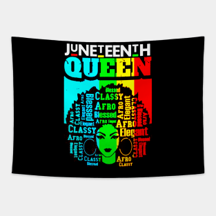 Queen Of Juneteenth Black Girl Tapestry