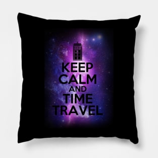 Keep calm and time travel Pillow