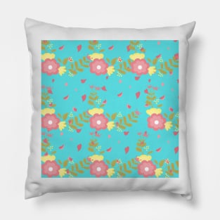 pink flower pattern Pillow