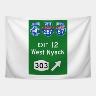 New York Northbound Thruway Exit 12: West Nyack NY Route 303 Tapestry
