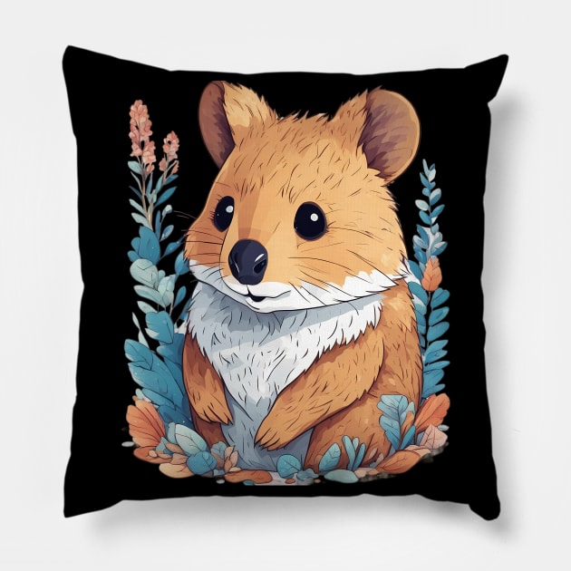 Funny Groundhog Pillow by animegirlnft