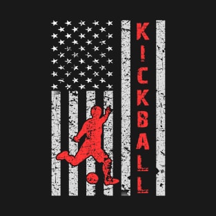 American Flag Kickball Usa Flag Kickball T-Shirt