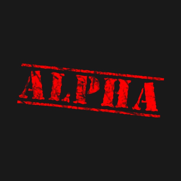 ALPHA stamp weathered by Ghostmooner