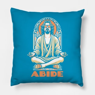 Zen Mindful Dude Lebowski Meditation Retro Pillow