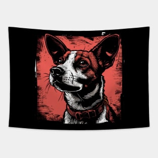 Retro Art Basenji Dog Lover Tapestry