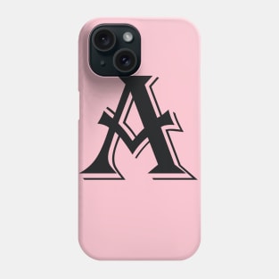 Rose Gold Monogram Letter A T-Shirt Phone Case