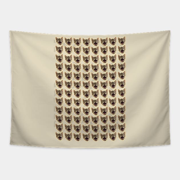 Cat Funny Series Tapestry by Aspita