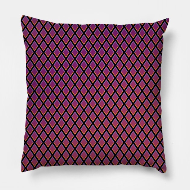 Purple Diamond Scale Inspired Pattern Pillow by Brobocop