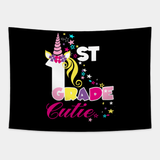 First Grade Magical 1st Grader Girls Back to school Unicorn Tapestry