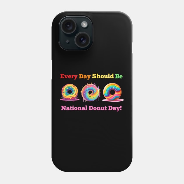 Donut Delight: Celebrate Every Day! Phone Case by Phygital Fusion