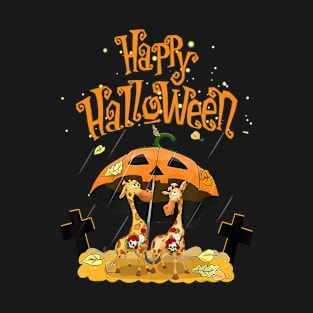 Giraffe Happy Halloween Happy Halloween T-Shirt