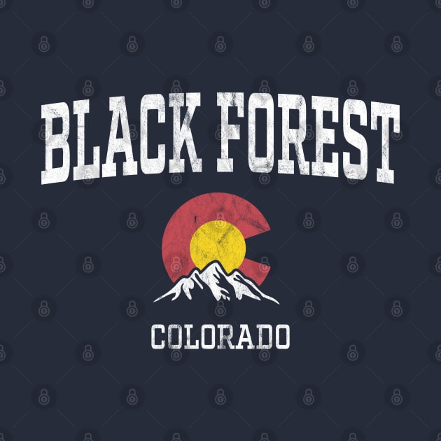 Black Forest Colorado CO Vintage Athletic Mountains by TGKelly