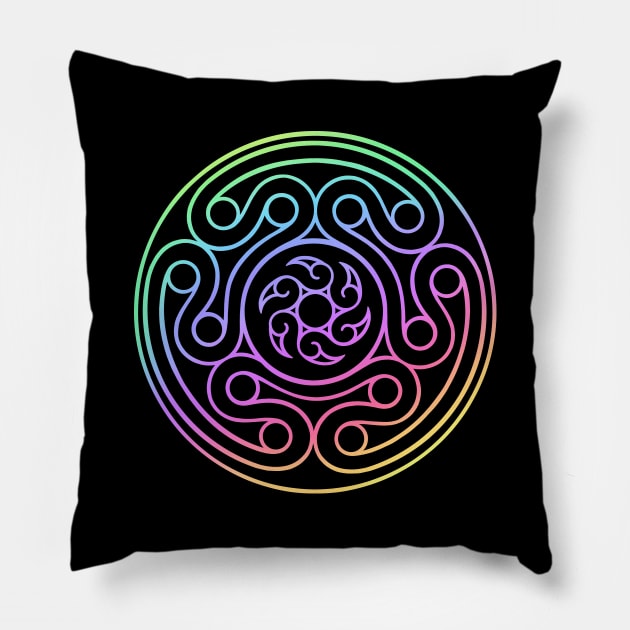 hecate symbol. greek godess sigil. strovolos hekate Pillow by OccultOmaStore