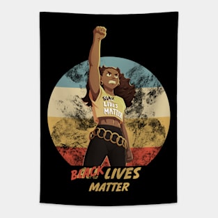 black lives matter demonstran girl Tapestry