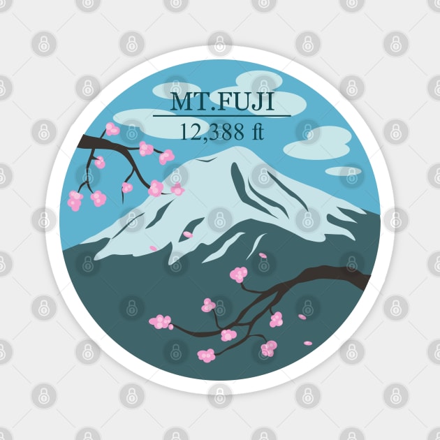 Mt. Fuji Altitude Magnet by SakuraDragon