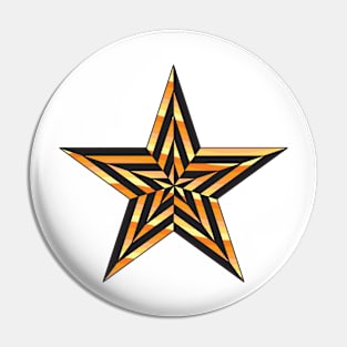 Stars orange yellow waves - concentric stars doodle design Pin