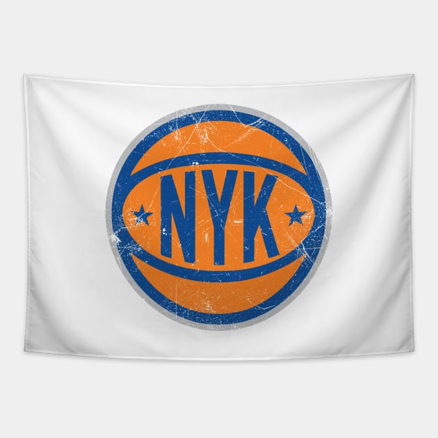 NYK Retro Ball - White Tapestry by KFig21