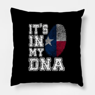 It's In My DNA Texas - Pride Flag Fingerprint Gift Pillow