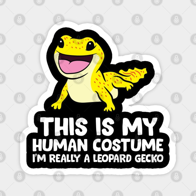 Reptile Leopard Gecko Costume I'm Really A Leopard Gecko Magnet by EQDesigns