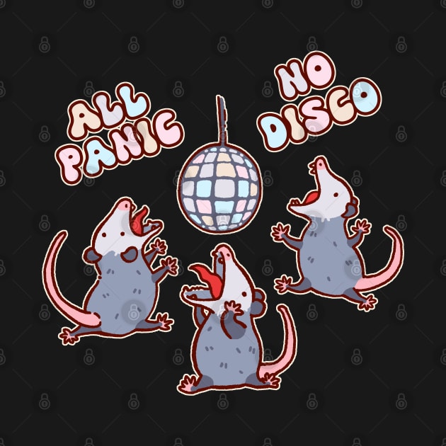 Possums screaming, all panic no disco by Tinyarts