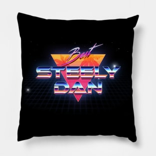 Steely Dan Retro Crome Art Pillow