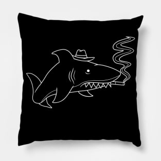 Shark Detective Outline Pillow