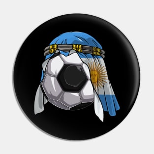 Argentina Soccer 2022 Arab Keffiyeh for Argentina Football Fans Pin